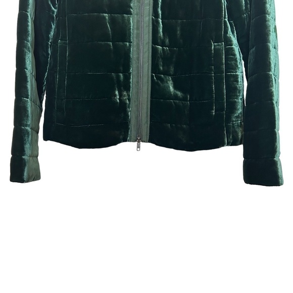 Eileen Fisher Emerald Green Fully Lined Quilted Zip Front Jacket Sz.S/P - Picture 4 of 16